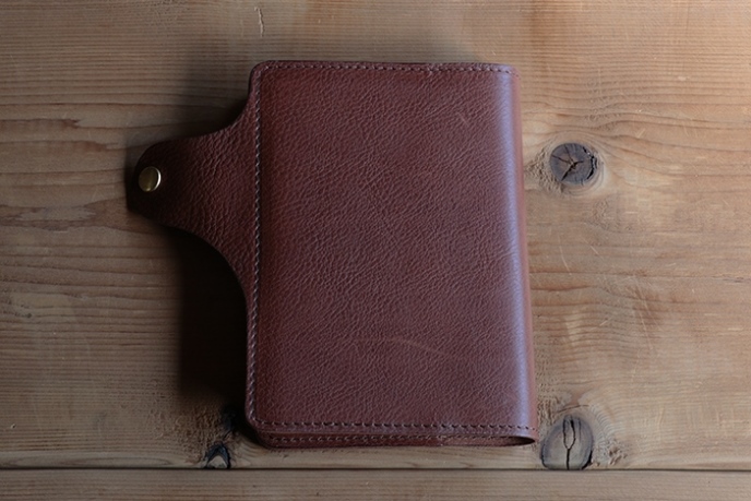 レザー手帳カバー（文庫本A6サイズ）【ブラウン】イタリアンレザーカバー