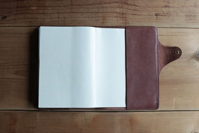 レザー手帳カバー（cousin A5）【ブラウン】 イタリアンレザーカバー