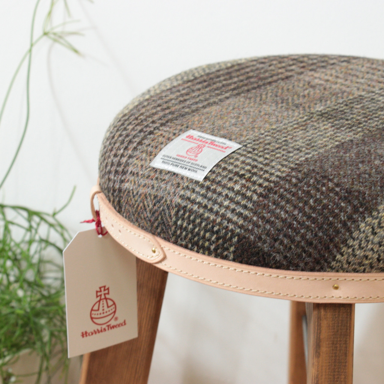 ハイスツール 【ブラウンチェック】HARRIS TWEED（ハリスツイード）
