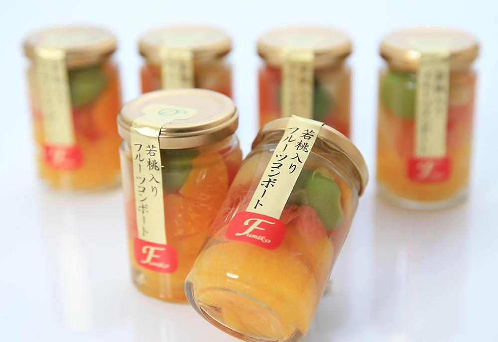 若桃入りフルーツコンポート 6本セット