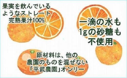 無添加100％みかんジュース3本セット【平武農園】～蛍飛ぶ町から旬の便り～