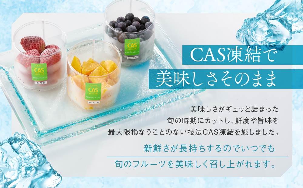 CAS凍結 和歌山県産 カットフルーツ いちご  マンゴー ブルーベリー 詰め合わせ 約100g × 6パック 合計約600g