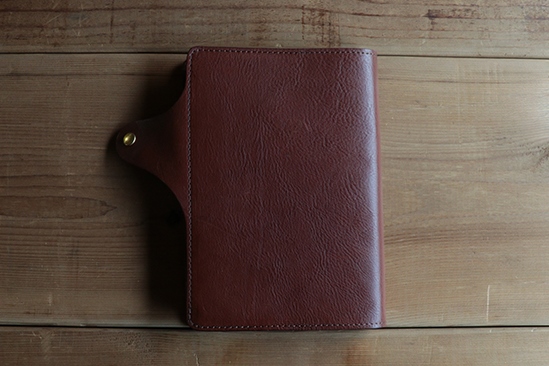 レザー手帳カバー（cousin A5）【ブラウン】 イタリアンレザーカバー