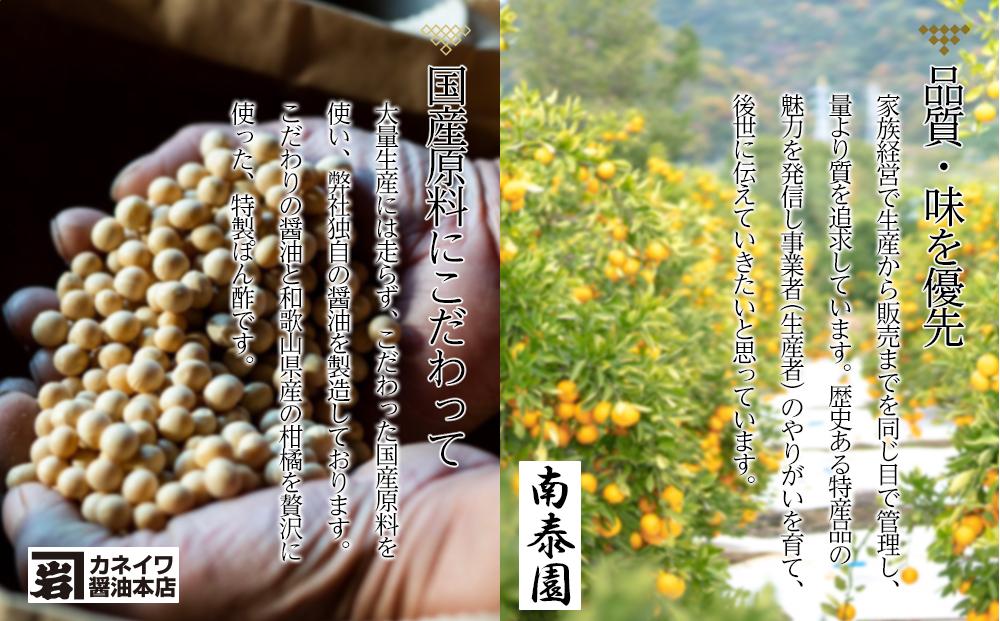 有田川町後継者応援定期便 1月発送 ちょっと傷あり 八朔（4～6玉） と 2月発送 天然醸造醤油＆特製だしぽん酢 【南泰園・カネイワ醤油】