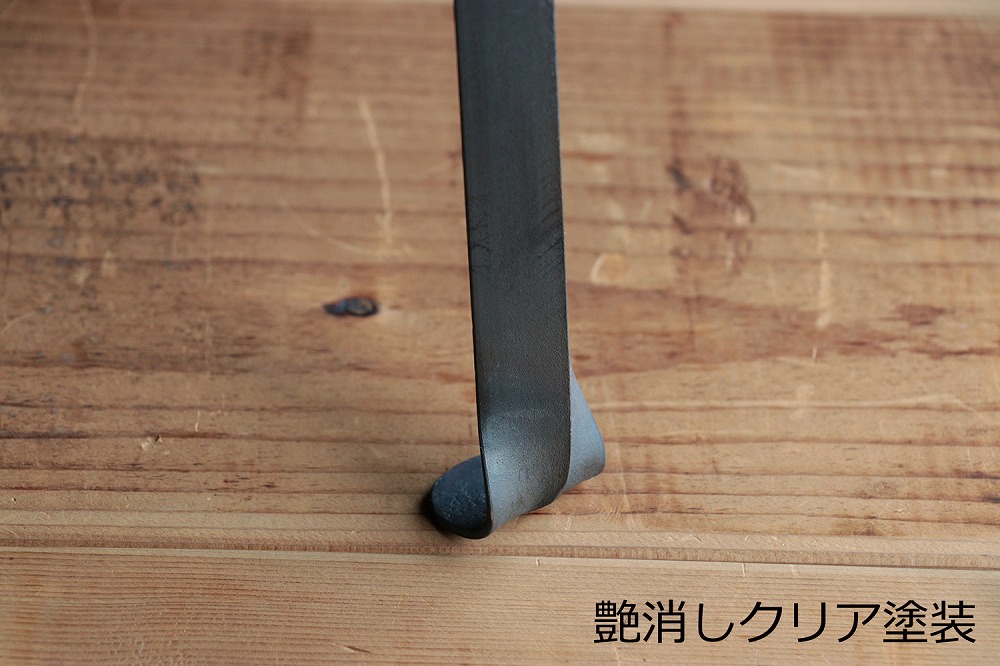 アイアンカウンターチェア(SEAT300)木材：ブラックウォルナット材×フレーム：2液ウレタン塗装　艶消しクリア アンティーク風インダストリアル