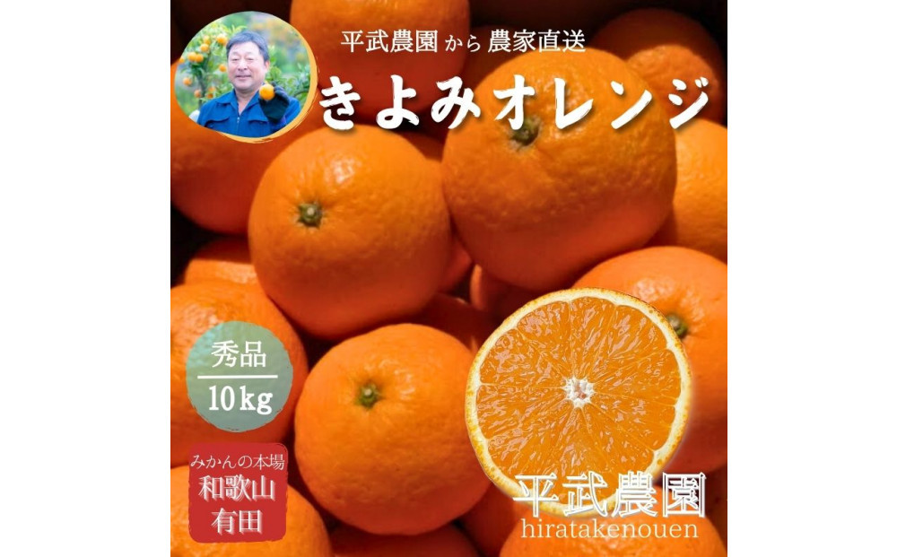 農家直送！きよみオレンジ 10kg ≪秀品≫［平武農園］～蛍飛ぶ町から旬の便り～［2026年3月下旬から順次発送予定］
