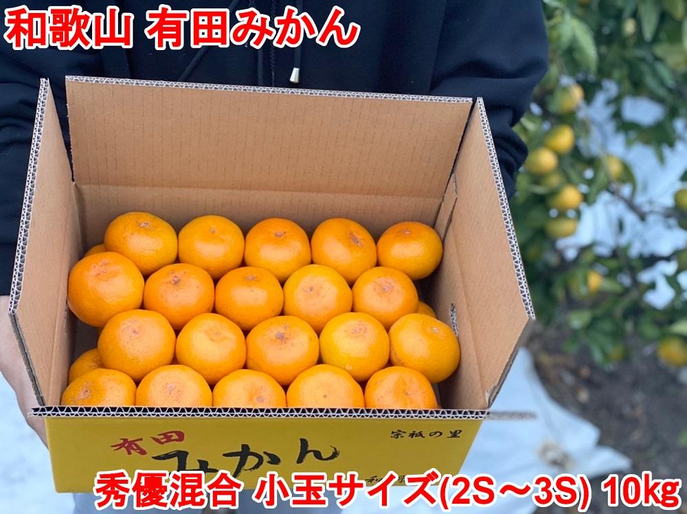 ［小玉サイズ(３Ｓ・２Ｓ）・秀／優混合］早生みかん≪10kg≫和歌山有田産！［予約販売］［数量限定］まる隆果樹園