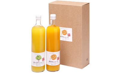 和歌山みかんジュース2種類セット（750ml×2本入）果汁100％無添加ストレート