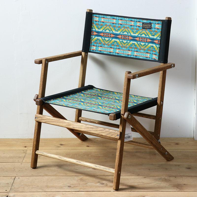 【アルトメサディープターコイズ 】フォールディングチェアS　Pendleton（ペンドルトン）×TurnBuckle（ターンバックル）