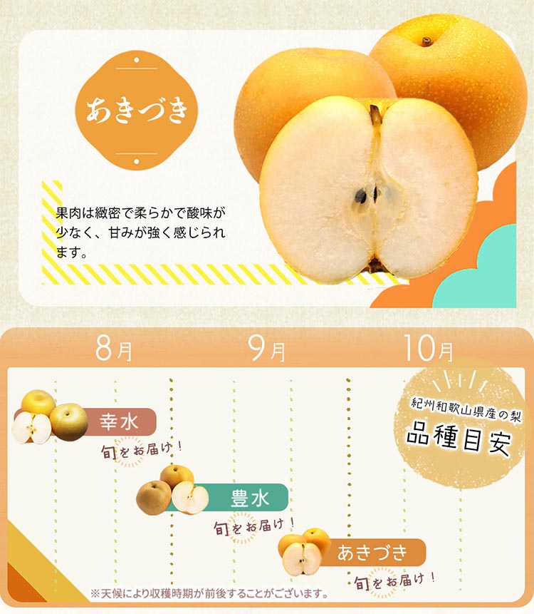 紀州和歌山産の梨 約2kg 化粧箱入◇ ※離島への配送不可 ※2