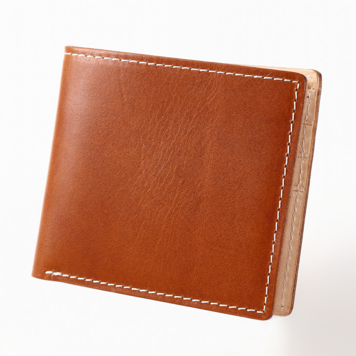 財布 折りたたみ 二つ折り財布 本革 牛革 ギフト 茶色 ブラ