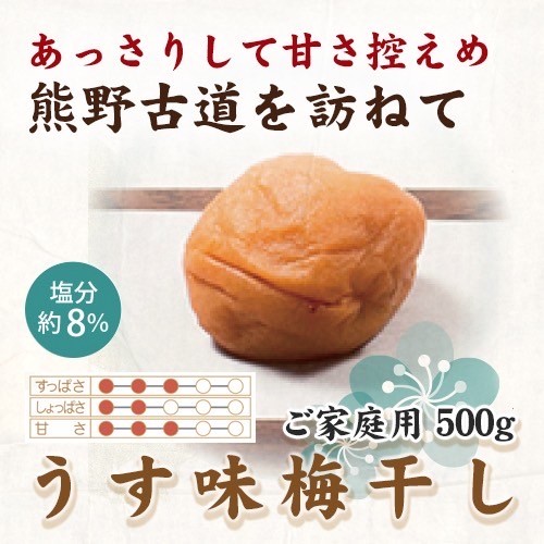 紀州南高梅　うす味梅　500g　ご家庭用 | 国産 ※北海道・沖