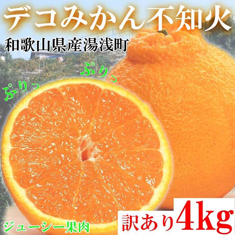 不知火（しらぬい） オレンジ みかん 家庭用 4kg ｜ 訳あり 