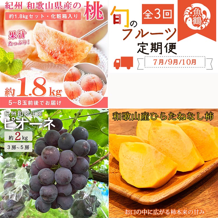 〈定期便〉【7・9・10月 全3回】紀州和歌山産旬のフルーツ