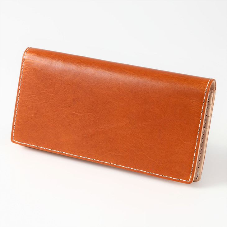 財布 長財布 二つ折り財布 本革 牛革 ギフト ブラウン さい