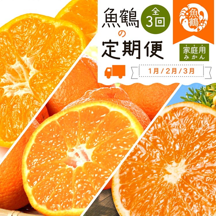 〈定期便〉【1・2・3月 全3回】紀州和歌山産旬のご家庭用柑