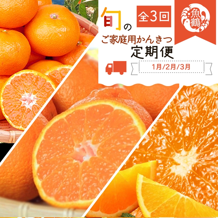 〈定期便〉【1・2・3月 全3回】紀州和歌山産旬のご家庭用柑