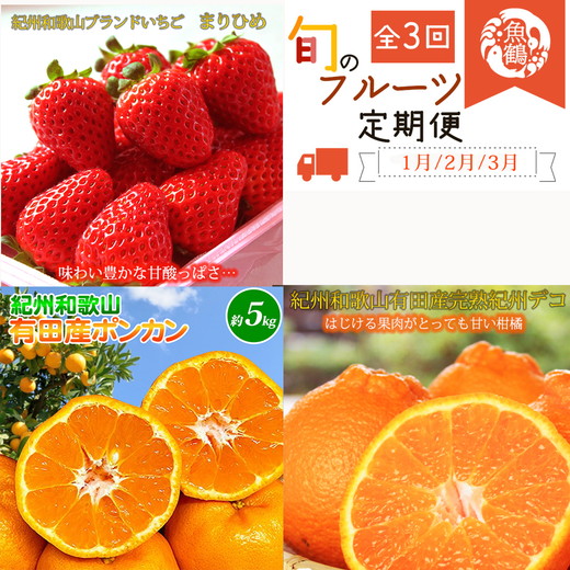 【定期便】【1・2・3月 全3回】紀州和歌山産旬 フルーツ定