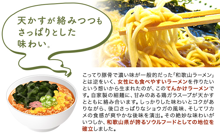 ラーメン てんかけラーメン 12食 玉林園《30日以内に出荷予定(土日祝除く)》 和歌山県 日高町 らーめん 天かす わかめ グリーンコーナー ご当地 グリーンソフト 抹茶 送料無料---wsh_cgyr4_30d_24_19000_12s---