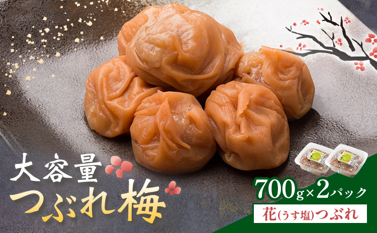 梅干し 紀州南高梅 つぶれ梅 大容量 花 うす塩 1.4kg 700g ×2パック 《60日以内に出荷予定(土日祝除く)》 株式会社やまだ 和歌山県 日高町 梅 塩 梅干 うめぼし 米 おかず 国産 送料無料---wsh_ymd18_60d_25_13000_1p---