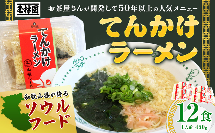 ラーメン てんかけラーメン 12食 玉林園《30日以内に出荷予定(土日祝除く)》 和歌山県 日高町 らーめん 天かす わかめ グリーンコーナー ご当地 グリーンソフト 抹茶 送料無料---wsh_cgyr4_30d_24_19000_12s---