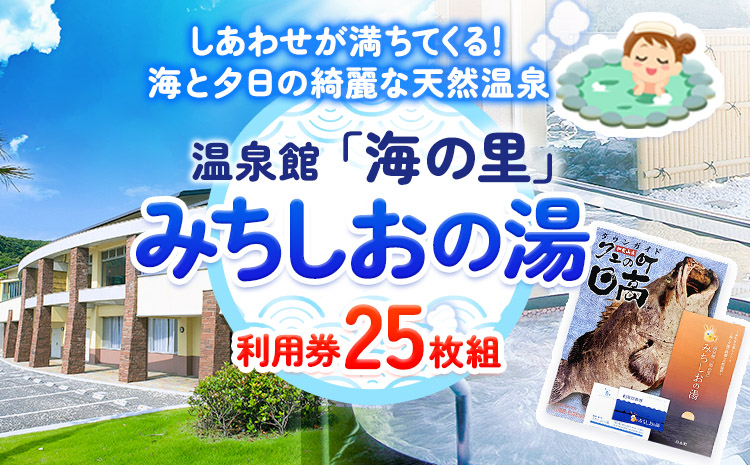 【温泉館「海の里」みちしおの湯】利用券25枚組《30日以内に出荷予定(土日祝除く)》日高町役場温泉チケット---iwsh_hdyumimy_30d_23_40000_25p---