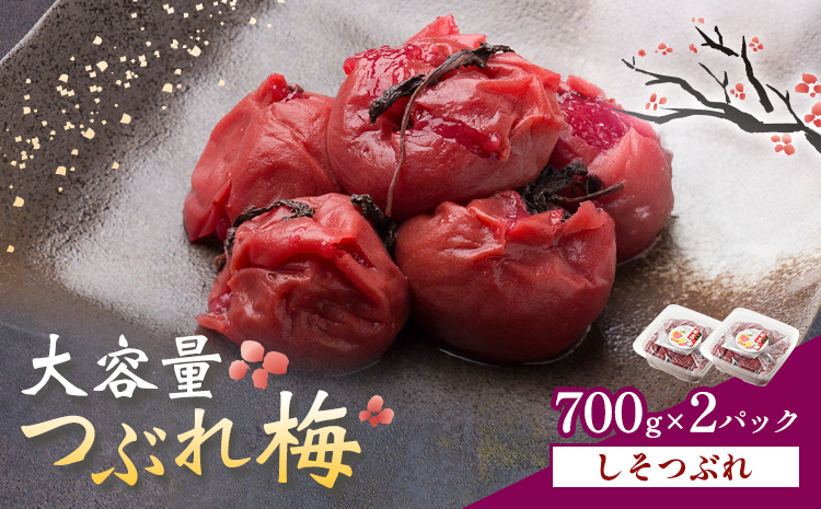 梅干し 紀州南高梅 つぶれ梅 大容量 しそ 1.4kg 700g ×2パック [60日以内に出荷予定(土日祝除く)] 株式会社やまだ 和歌山県 日高町 梅 梅干 うめぼし 米 おかず しそ漬 国産 送料無料---wsh_ymd19_60d_25_13000_1p---