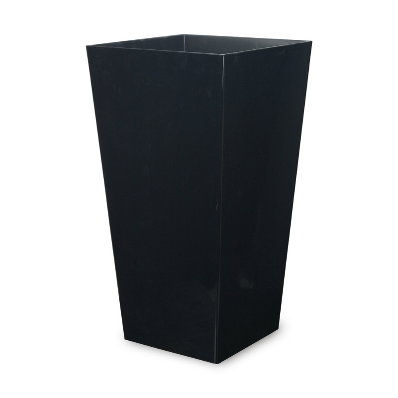 蒔絵調 ダストボックス L角 9.5L 波ブラック タツクラフト 【Tk149】【ttcf028】