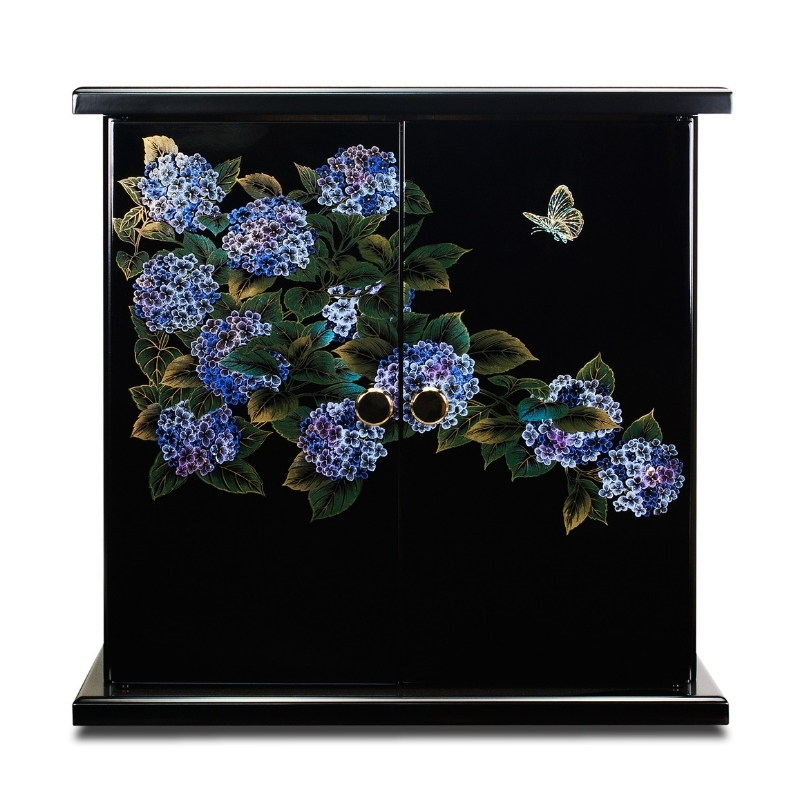 タツクラフト 紀州塗り ミニ仏壇 雅 小 紫陽花 【Tk167】【ttcf039】