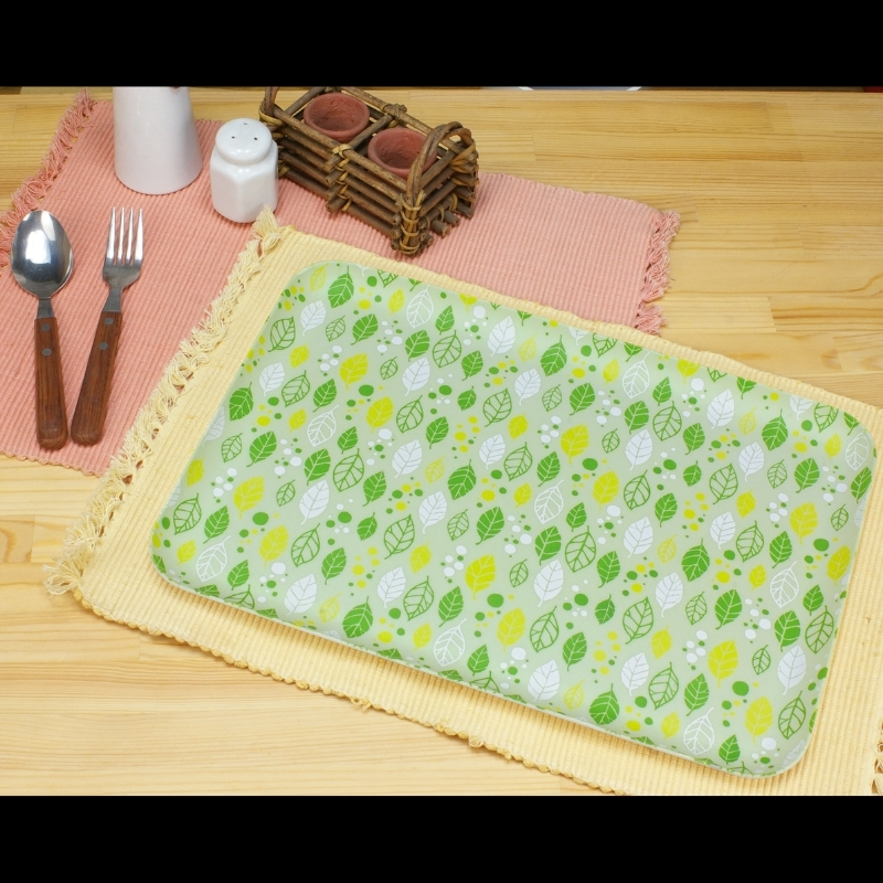 友禅染和紙トレー L 39cm 2枚セット サマー リーフ グリーン タツクラフト 【Tk272】【ttcf084】