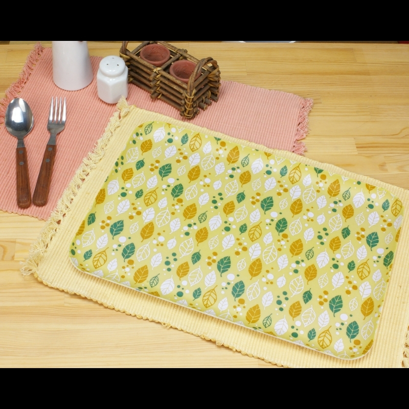 友禅染和紙トレー L 39cm 2枚セット オータム リーフ イエロー タツクラフト 【Tk279】【ttcf089】