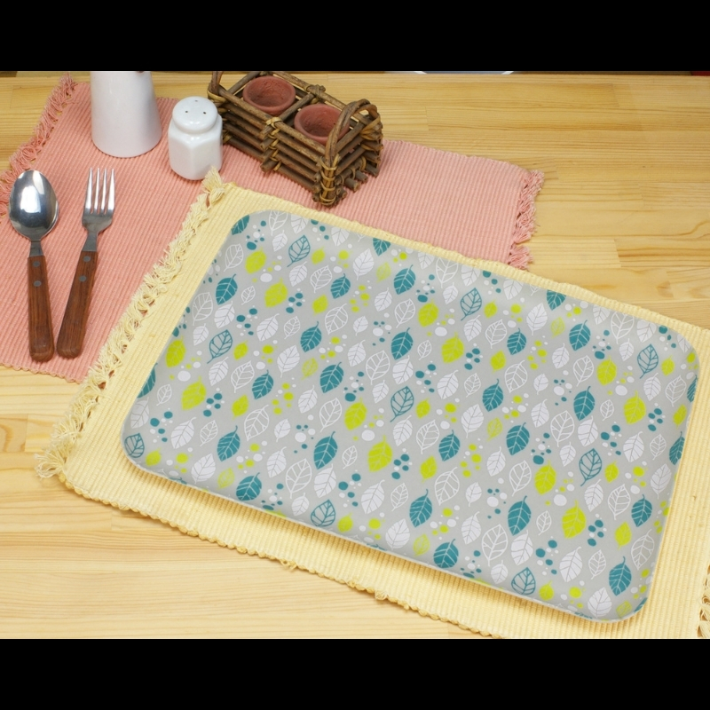 友禅染和紙トレー L 39cm ２枚セット ウインターリーフ グレー タツクラフト 【Tk293】【ttcf103】