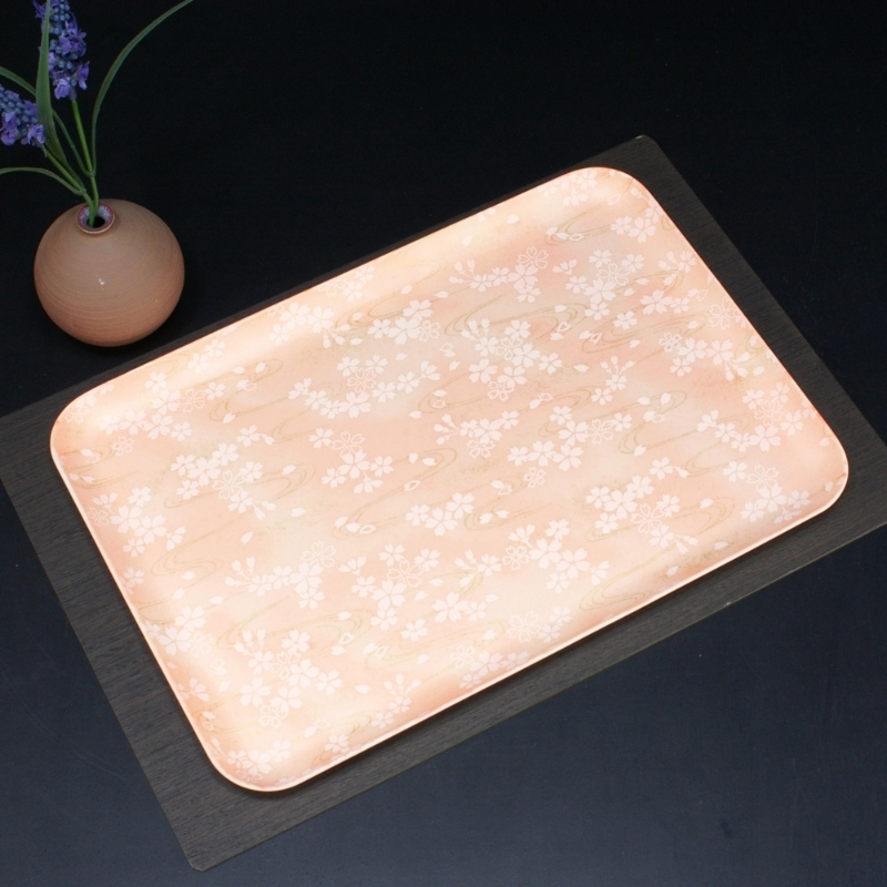 タツクラフト 友禅和紙トレー M 33cm 2枚セット 桜 流水紋 【Tk304】【ttcf113】