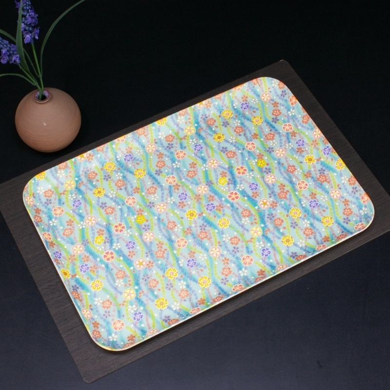 タツクラフト 友禅和紙トレー M 33cm 2枚セット 梅桜 桜流れ 【Tk313】【ttcf122】