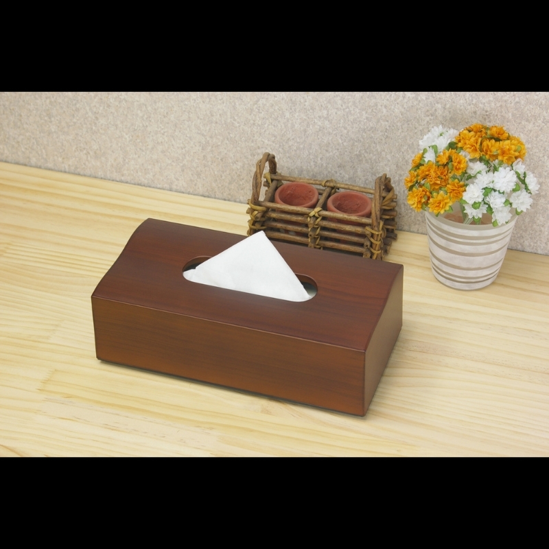 タツクラフト 木目塗り ティッシュボックス チーク 2個組 【Tk351】【ttcf144】