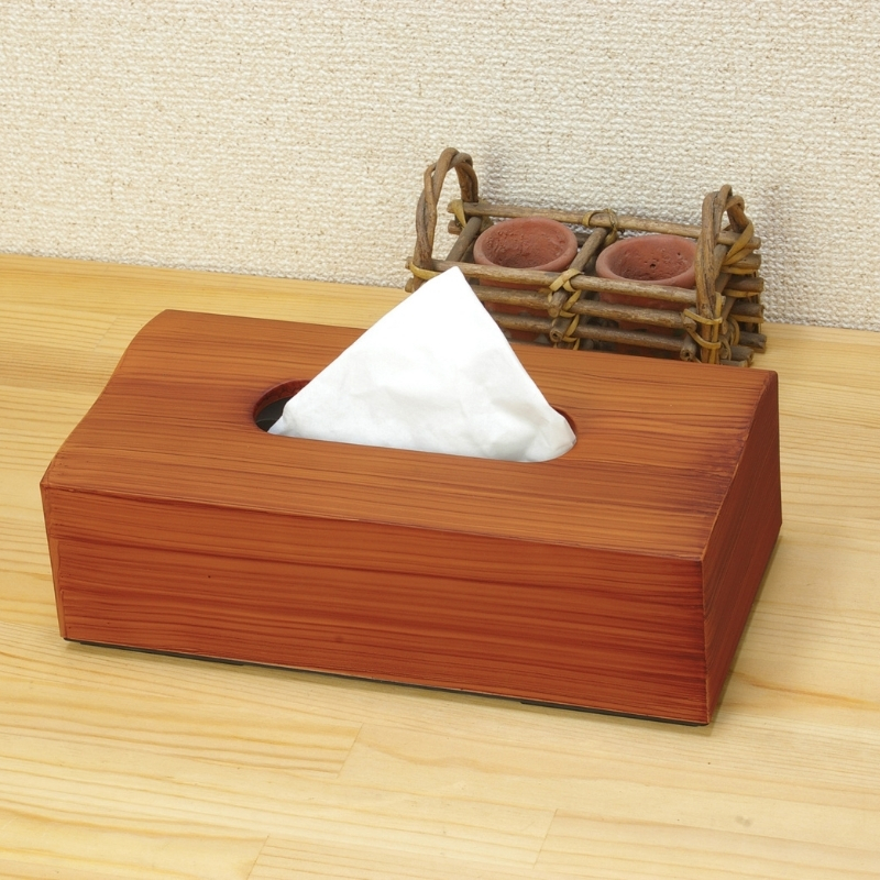 木目塗り ティッシュボックス ブラックチェリー 2個組 タツクラフト 【Tk353】【ttcf146】