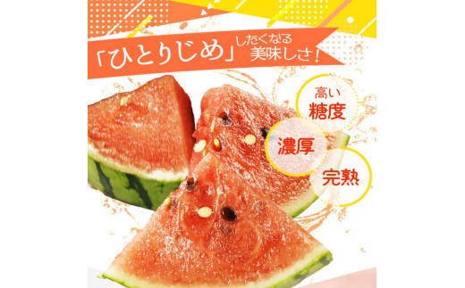 紀州和歌山産 小玉スイカ「ひとりじめ」 1玉【2025年6月上旬頃～2025年6月下旬頃に順次発送】【UT85】【uot778】