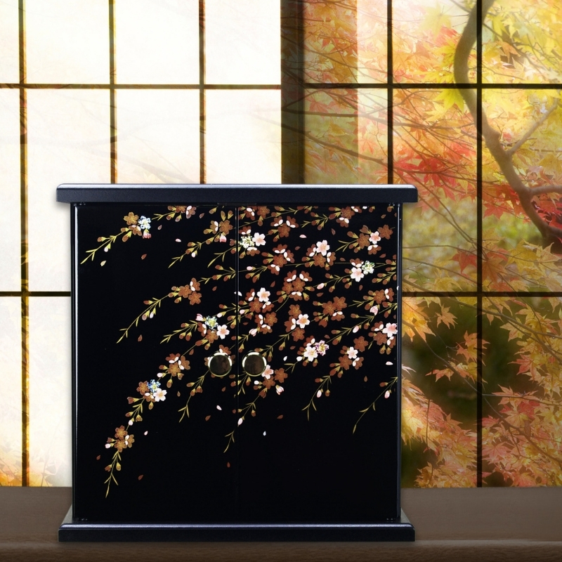 タツクラフト 紀州塗り ミニ仏壇 雅 大 しだれ桜 【Tk168】【ttcf040】