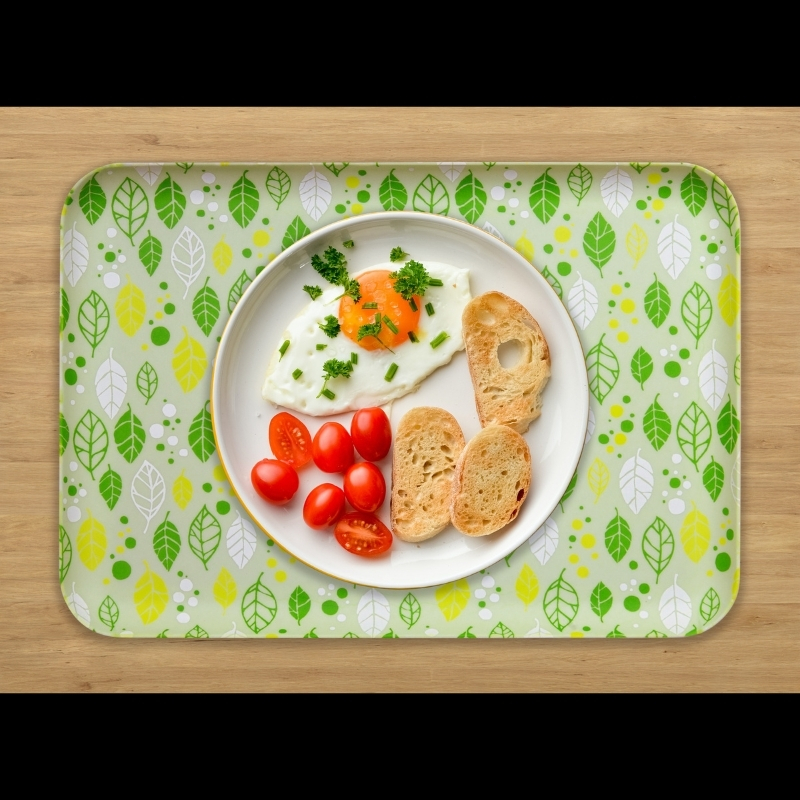 友禅染和紙トレー M 33cm 2枚セット サマー リーフ グリーン タツクラフト 【Tk270】【ttcf082】