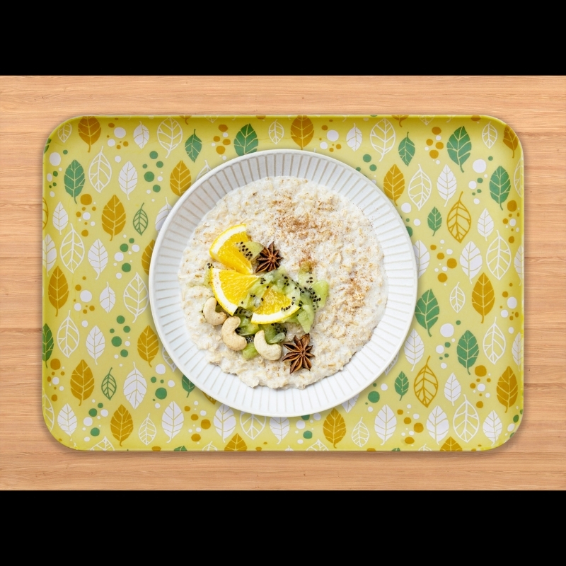 友禅染和紙トレー M 33cm 2枚セット オータムリーフ イエロー タツクラフト 【Tk274】【ttcf086】
