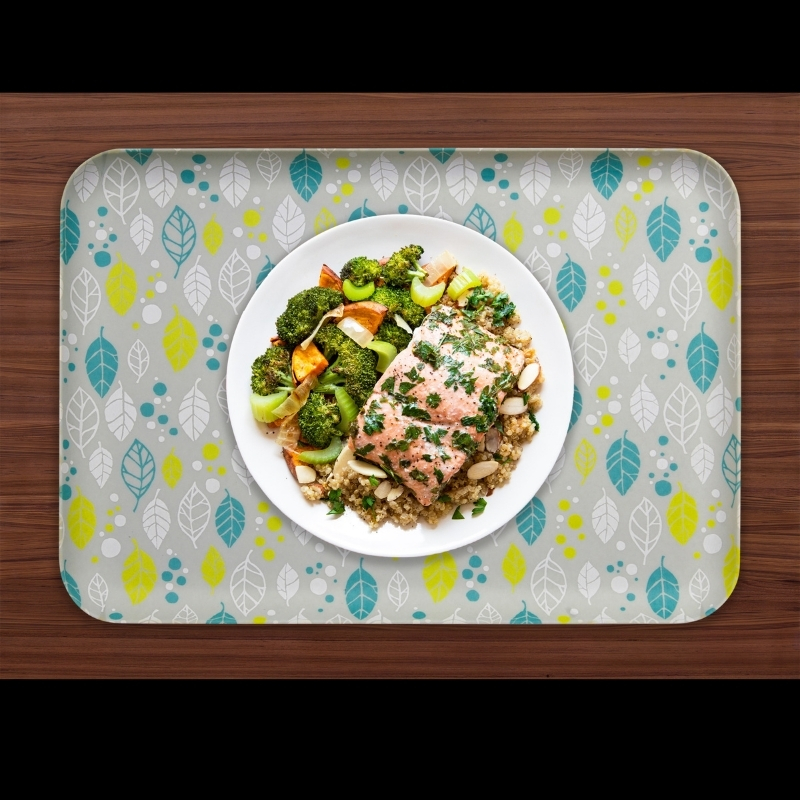 友禅染和紙トレー L 39cm ２枚セット ウインターリーフ グレー タツクラフト 【Tk293】【ttcf103】