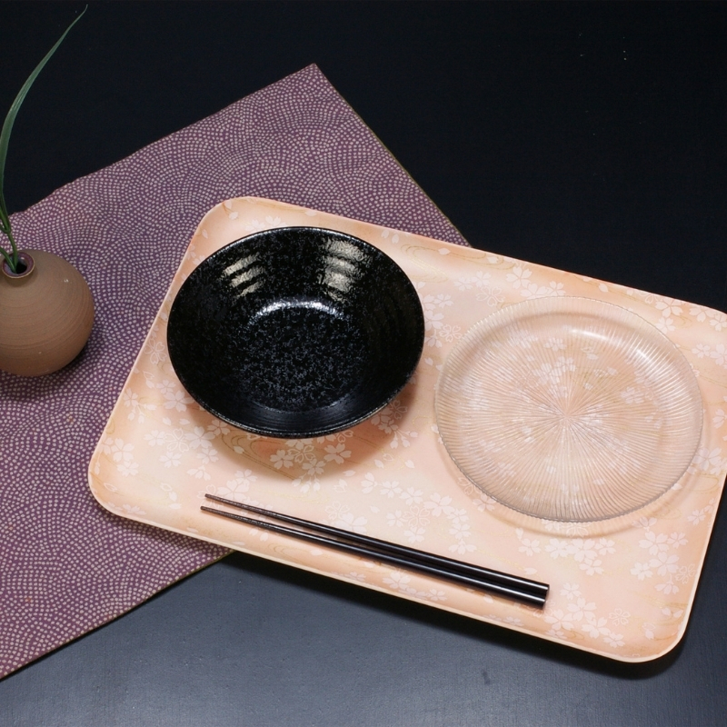 タツクラフト 友禅和紙トレー L 39cm 2枚セット 桜 流水紋 【Tk318】【ttcf127】