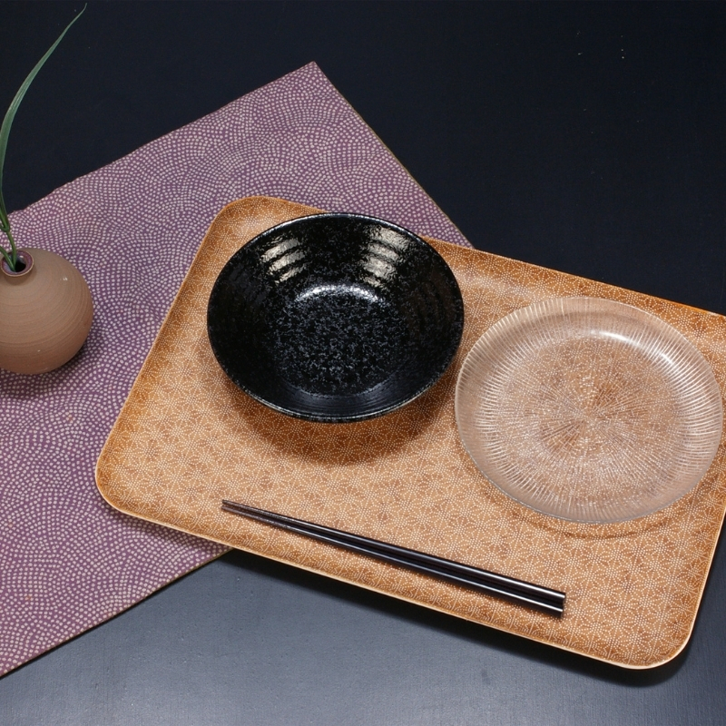 タツクラフト 友禅和紙トレー L 39cm 2枚セット 麻の葉 【Tk321】【ttcf130】