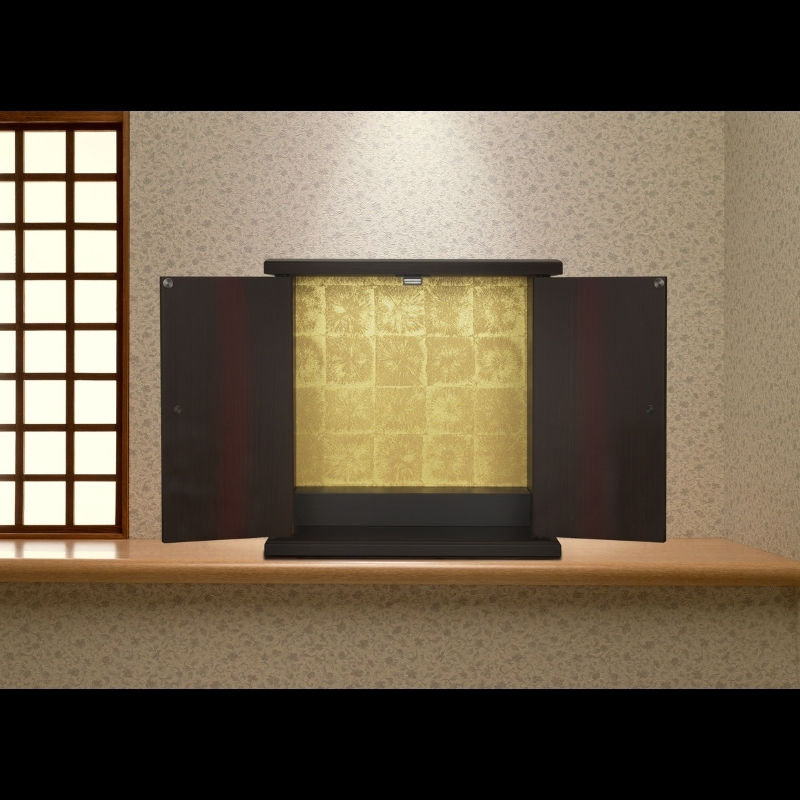 タツクラフト 紀州塗り ミニ仏壇 小 黒柿 木目 【Tk282】【ttcf092】