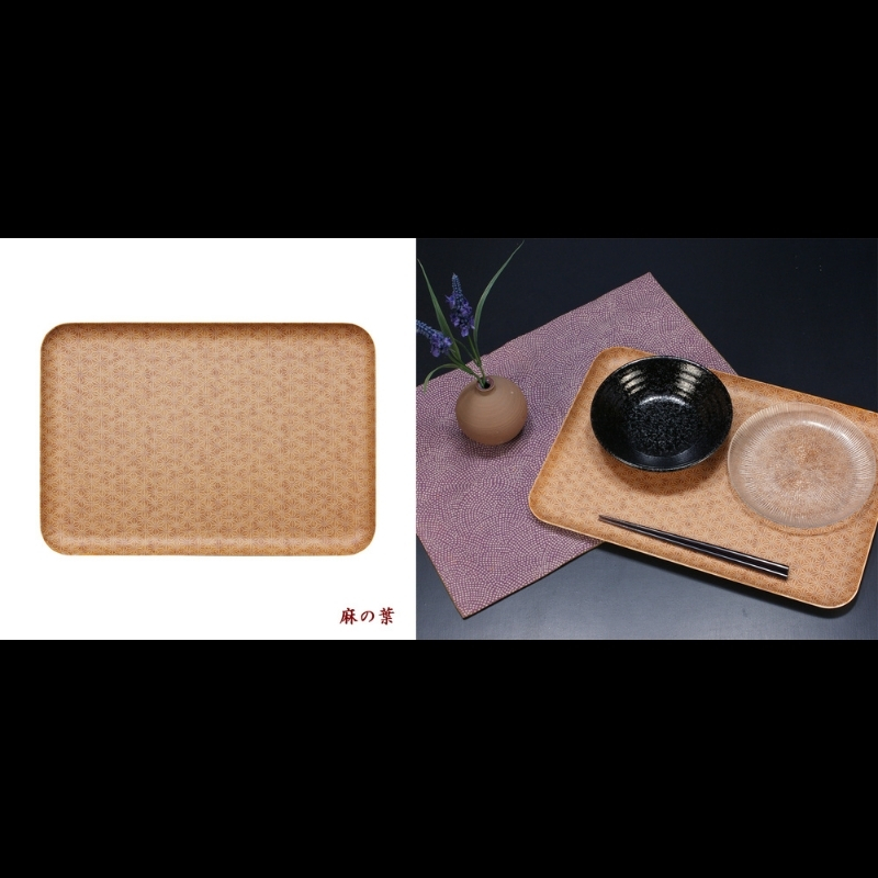タツクラフト 友禅和紙トレー L 39cm 2枚セット 麻の葉 【Tk321】【ttcf130】