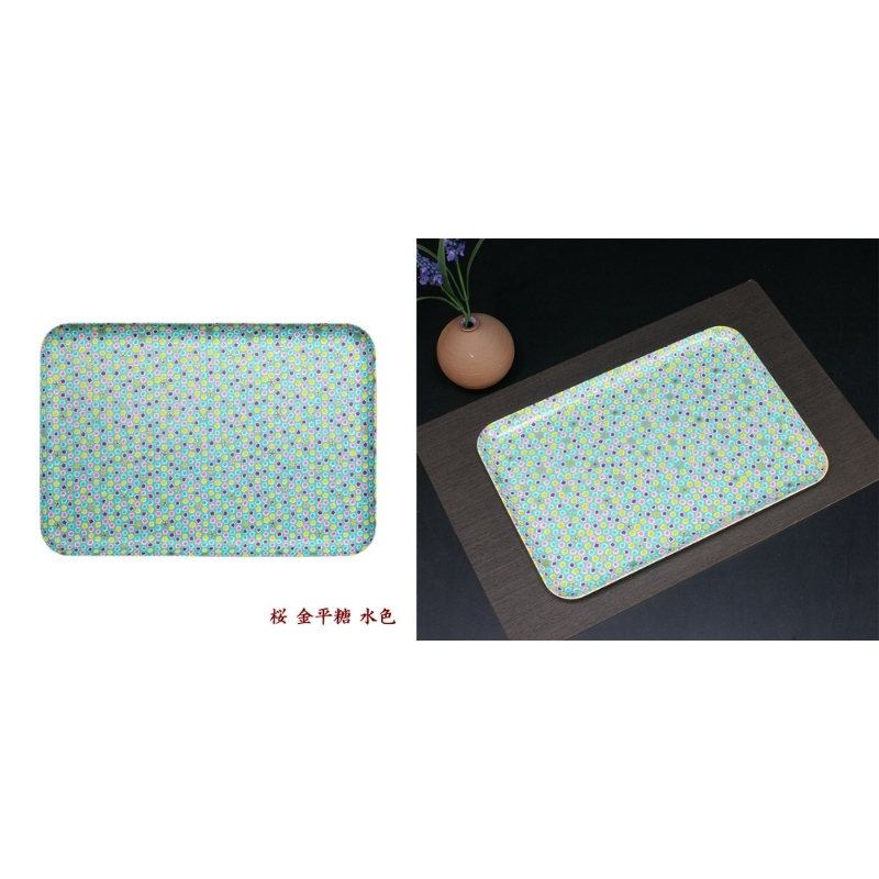 タツクラフト 友禅和紙トレー L 39cm 2枚セット 桜 金平糖 水色 【Tk323】【ttcf132】