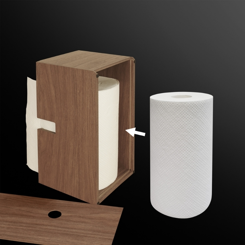 Bosk バスク キッチンタオルケース S ブラウン タツクラフト 【Tk170】【ttcf042】