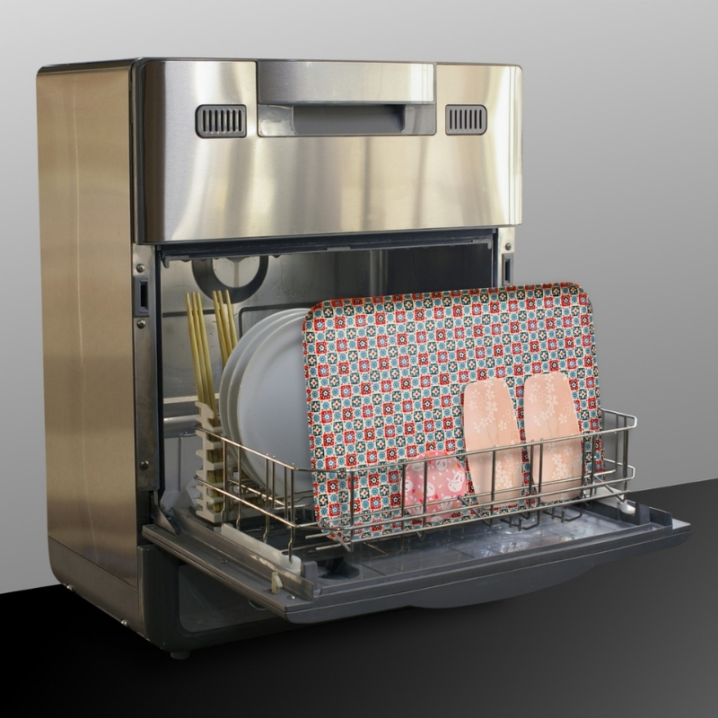 友禅染和紙トレー L 39cm 2枚セット オータム リーフ イエロー タツクラフト 【Tk279】【ttcf089】