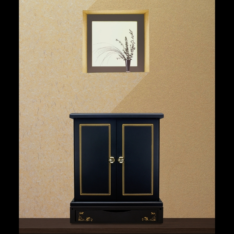 タツクラフト 紀州塗り ミニ仏壇 小 鉄黒 【Tk280】【ttcf090】