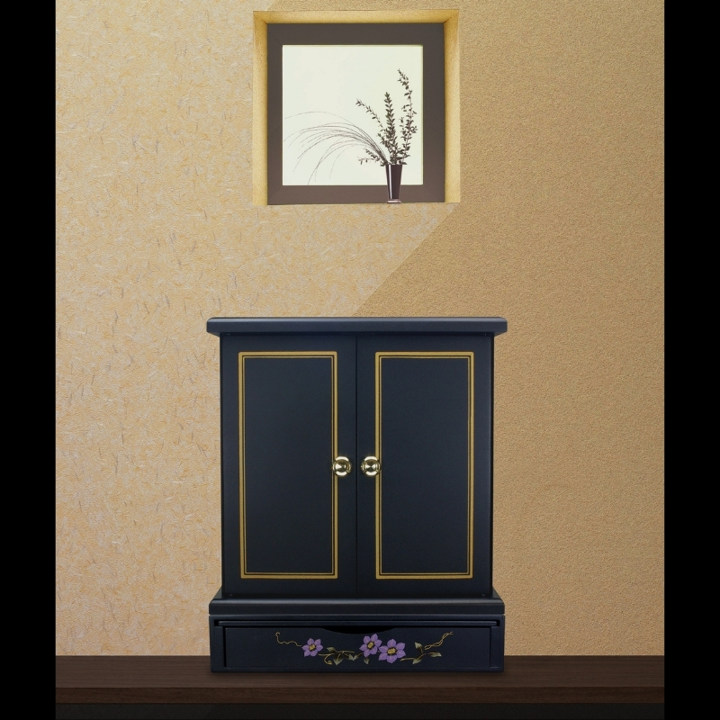 タツクラフト 紀州塗り ミニ仏壇+置き台 セット 鉄仙 小 【Tk246】【ttcf066】